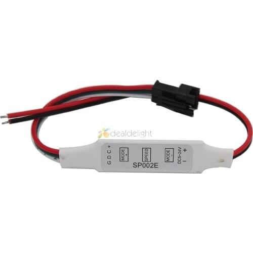 10pcs SP002E 3 Key Mini RGB Controller DC5-24V for Pixels Dream Color WS2811 WS2812B LED Strip to 2048 pixels