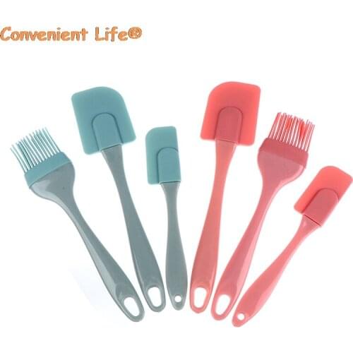 3pcs Heat Resistant Silicone Cake Baking Butter Spatula Mixing Scraper Home Tools