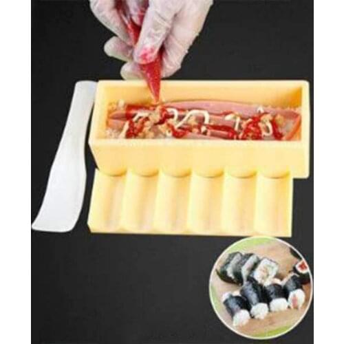 4Pcs/Set New 2in1 Sushi Maker Equipment Kit, Japanese Rice Ball Cake Roll Mold Sushi Multifunctional Mould Making Sushi Tools