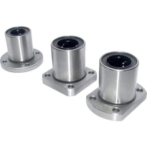 4pcs/lot LMF6UU LMF8UU LMF10UU 12 LMF6LUU flange linear bearing CNC Linear Bush for 3D printer part linear shaft