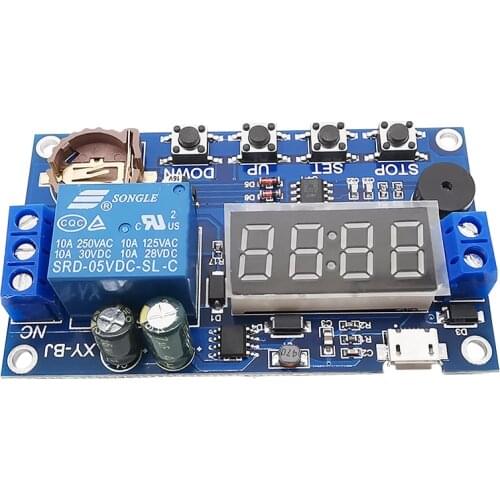 DC 5V Real time Timing Delay Timer Relay Module Switch Control Clock Synchronization Multiple mode Control Diagram