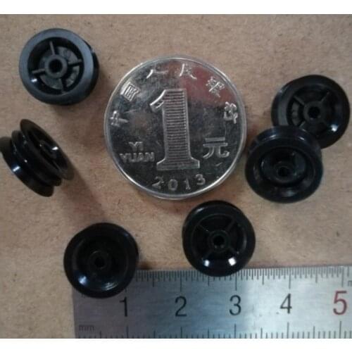 6pcs 10.3x6x2mm cassette card recorder seat tape player Stereo audio recorder wheel Vintage Double-layer Flat belt pulley