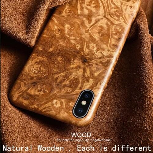 Natural Wooden phone case FOR Iphone XS case cover black ice wood,Pomegranate wood,Walnut,Rosewood For XS MAX For XR