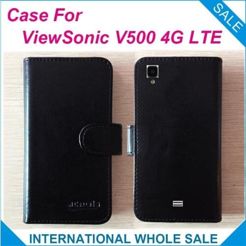 For ViewSonic V500 4G Case,Luxury Leather Wallet Design Flip Leather Exclusive Cover For ViewSonic V500 4G tracking