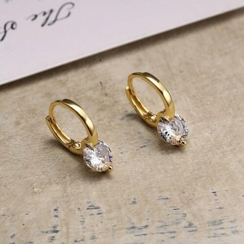 Zircon ear buckle 925 perfect sterling silver exquisite mini earrings fashionable joker ladies ear nail earrings