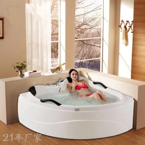 Two person corner hydro jacuzzi massage bathtub M-2005