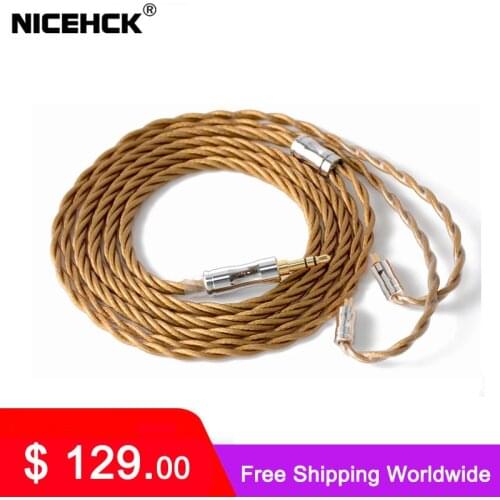 NICEHCK C4-3 Cable 5N Silver Plated Copper and Copper-Silver Alloy Mixed 3.5/2.5/4.4mm MMCX/0.78mm/QDC/NX7 2Pin
