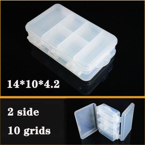 Container two side 10 grids Plastic Box Practical Adjustable Compartment bead storage case Screw Holder Case Organizer