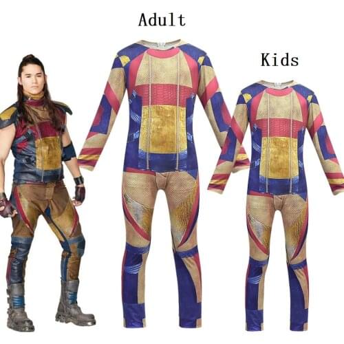 Descendants 3 Jay Gil Cosplay Costumes Parent-child Fancy Party Clothing Boys Jumpsuits Zentai Halloween Costumes for Men Adult