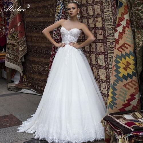 Alonlivn Elegant Lace 3 In 1 Bridal Gowns Lace Off The Shoulder With Removable Jacket And Skirts Wedding Dress Customize Made