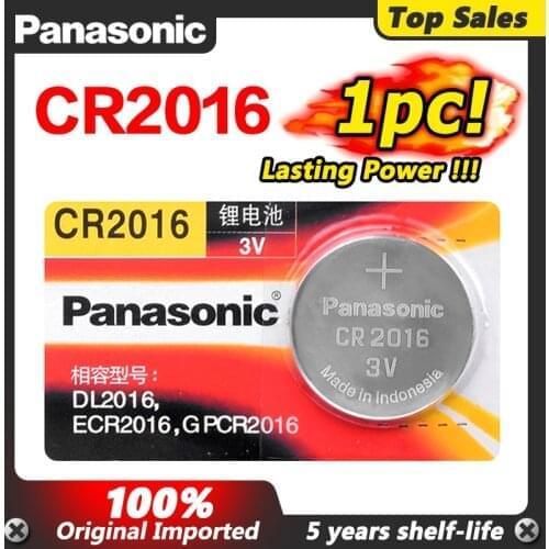 Panasonic Top Quality Lithium Battery 3V cr2016 cr 2016 DL2016 ECR2016 Button Battery Watch Coin Batteries For LED Lights Toys