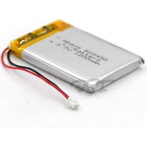 5Pcs 3.7V lithium Navigator Rechargeable Li-polymer battery 603450 1200mAh Li-Po MP4 batteries GPS MP3 MP5 Li-ion Cell Speaker
