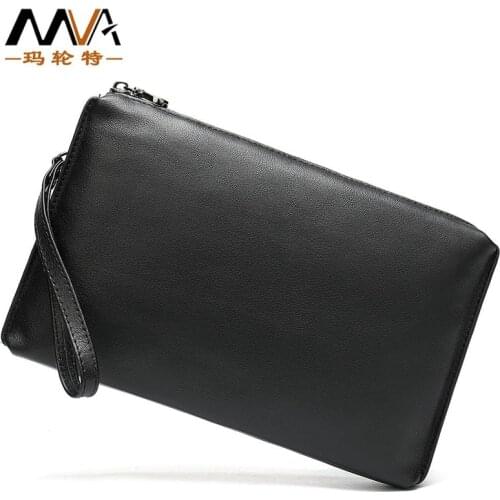 Men 's Clutch New Leather Mens Wallet Classic Soft Leather Handbag Large Capacity Clutch