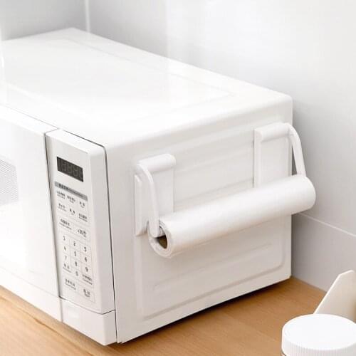 New Kitchen Paper Towel Holder Width-Adjustable Punch-Free Magnetic Storage Paper Towel Rack for Living Room Office Hot Sale