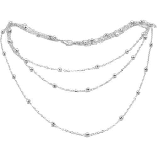 New Boho Simulated Pearl Jewelry Multi Layer Beads Choker Necklaces For Women Pendant Vintage Fashion Jewelry