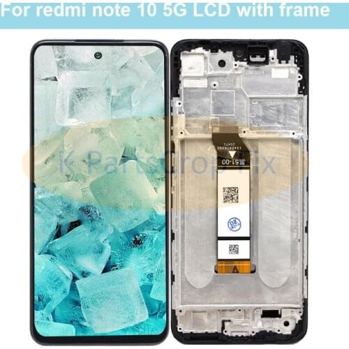 Original 100% test 6.5" For Xiaomi Redmi Note 10 5G LCD Dispaly Touch panel Screen Assembly Replacement Parts for redmi note 10