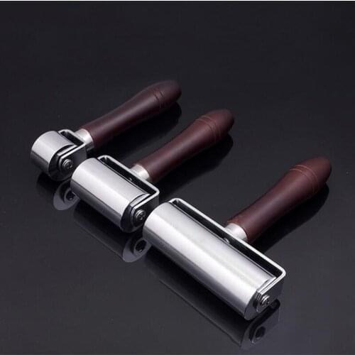 Platen Tool for Leathercraft Leather Press Edge Creaser Smoother Stamping Roller Leather Glue Laminating Roller Steel Iron Roll