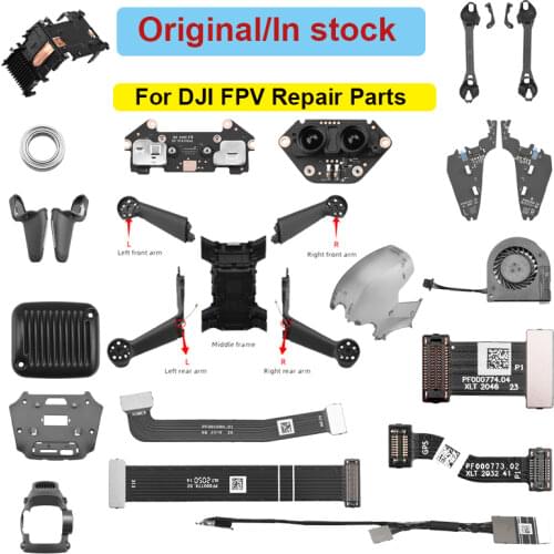 Genuine Antenna Landing Gear Arm For DJI FPV Body Shell Upper Cover Middle Frame Bottom/Protective Shell Gimbal Cable Heat Sink