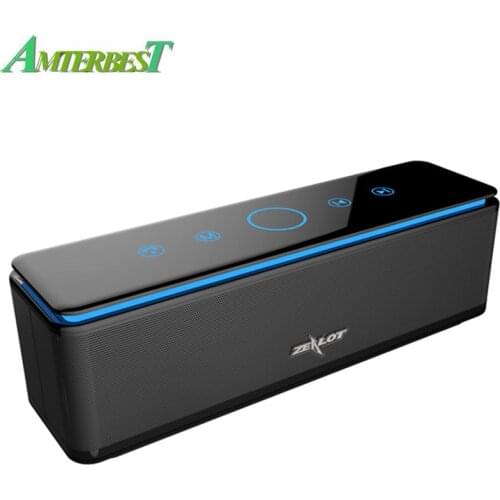 AMTERBEST S7 Portable Bluetooth Speaker Touch Control Wireless 4 Drivers Audio Home Theatre 3D Stereo System Computer Phones
