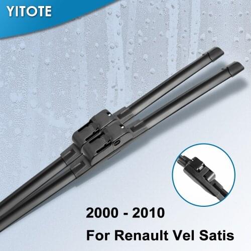 YITOTE Wiper Blades for Renault Vel Satis Fit Side Pin Arms 2002 2003 2004 2005 2006 2007 2008 2009 2010