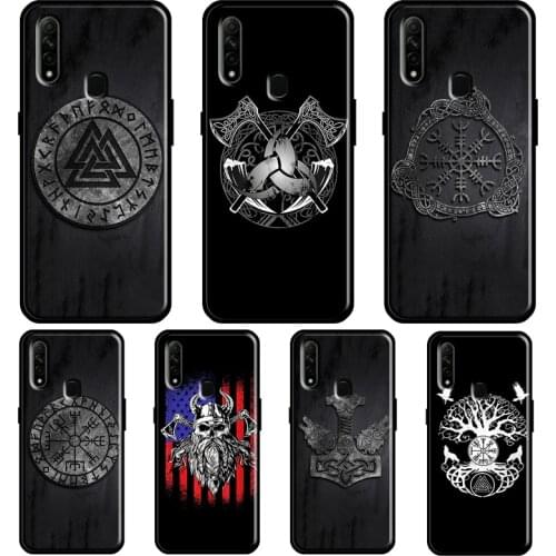 Viking Symbol Odin Vegvisir For OPPO A52 A72 Find X3 Pro Reno 2 Z A3S A5S A15 A83 A31 A53 A9 A5 2020 F5 F7 Phone Cover