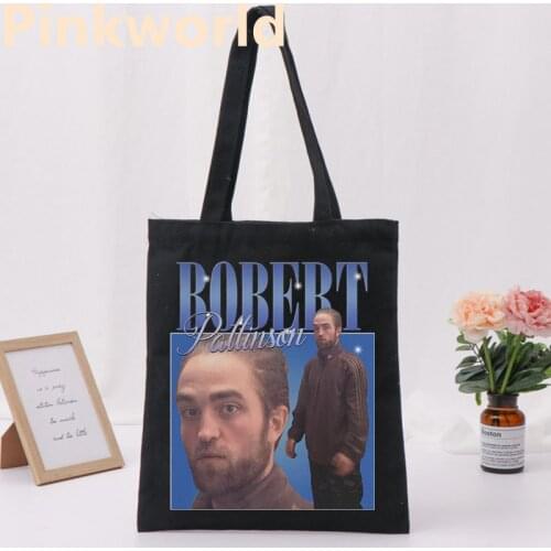 Robert Pattinson Standing Meme Print Cool Shopper Bag Shopper Black White Women Fashion shopper shoulder bags Tote bag,Drop Ship