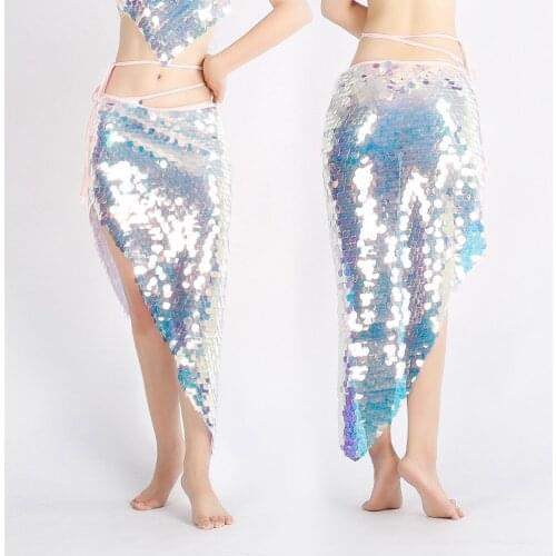 Belly Dance Costume For Women Indian Bellydance Fishtail Skirt Sequin Dancing Hip Scarf Performance Stage Dance Wear For Girls