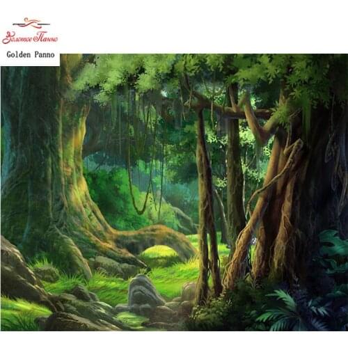 Golden Panno,Needlework,DIY DMC Cross stitch,Sets For Embroidery kit 14ct unprinted Virgin forest cross-Stitching,christmas 0109