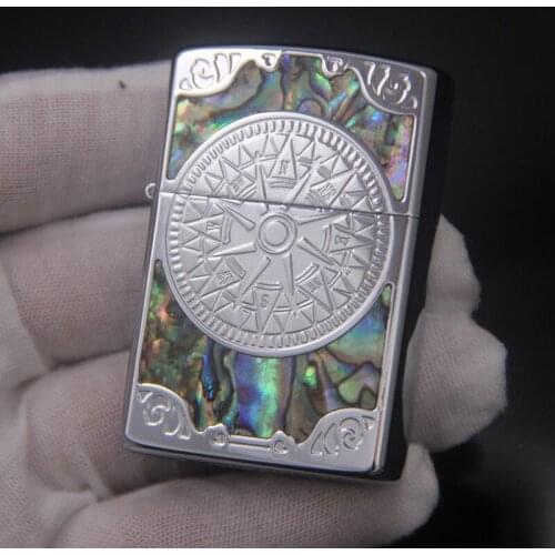 Zorro Fashion Personality Vintage Grinding Wheel Kerosene Lighter Cotton Oil Machine Brass Caibei Windproof Lighter