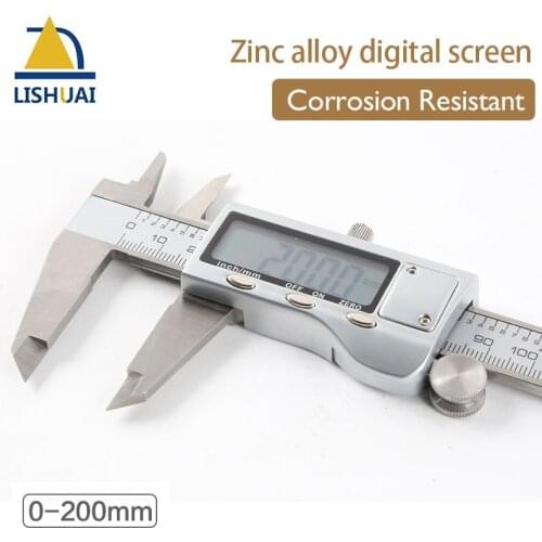 0-200mm Hardened Electronic Stainless Steel Digital Caliper Zinc alloy Vernier Calipers Corrosion Resistant