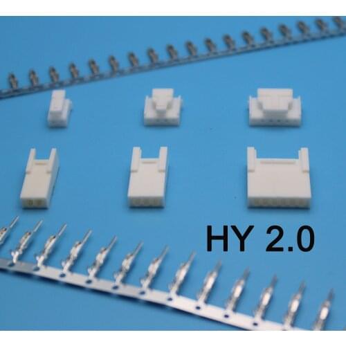 10Set 2-12Pin HY 2.0mm Pitch Wire To Wire Connector Male Female Connector With Terminals