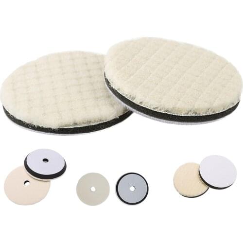 2 pieces of wool car polishing pad kit for care cleaning and polishing machine
