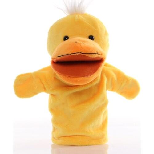 25cm Animal Hand Puppet Duck Plush Toys Baby Educational Hand Puppets Cartoon Pretend Telling Story Doll Toy for Children Kids