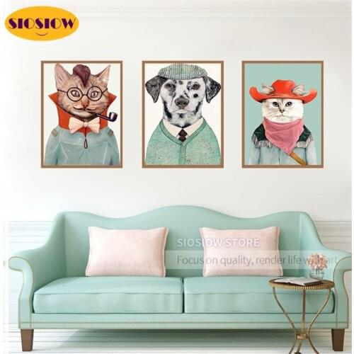 5d Diy Diamond Painting Cat And Dog Deer Cartoons Full Square Drill Resin Cross Stitch Kits Diamant Embroidery Needlework Gift