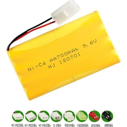9.6v 700mah NiCD Battery AA 9.6v Rechargeable Battery pack For Rc toys Car Tanks Trains Robot Boat Gun spare parts 1pcs to 10pcs
