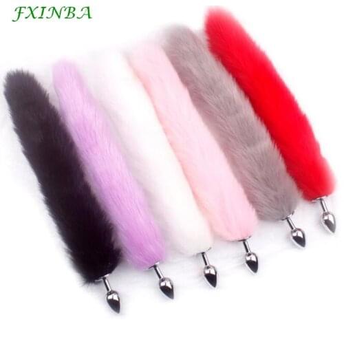 FXINBA Metal Fox Tail Anal Plug Erotic Anus Toys Butt Plug Adult Anal Sex Toys for Woman Men Gay BDSM Sexy Anal Tail Toys