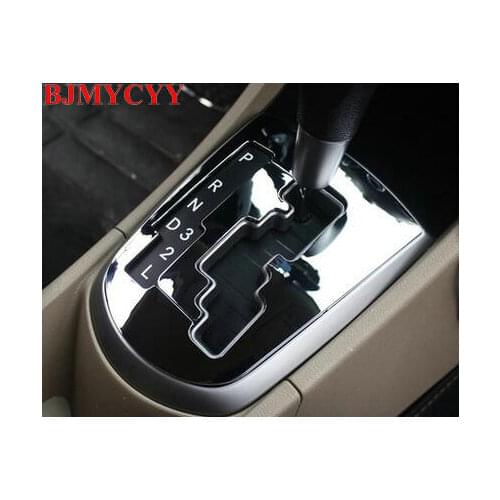 BJMYCYY Automobile gear panel Automatic car decoration sequins For Hyundai Solaris Verna 2011-2015