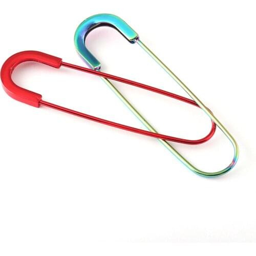 Large Charming Safety Pins Rainbow Craft Findings Metal Brooch Safety Pins DIY Sewing Tools Accessory