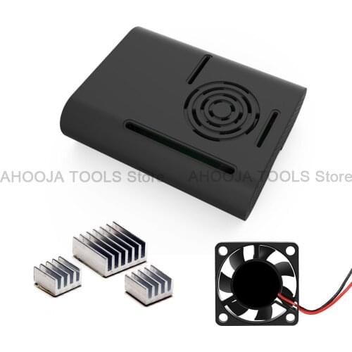 For Raspberry Pi 3B+ Case ABS Protective Shell Removable Cover Case For Raspberry Pi 2B Pi 3B With Cooling Fan Heat Sink