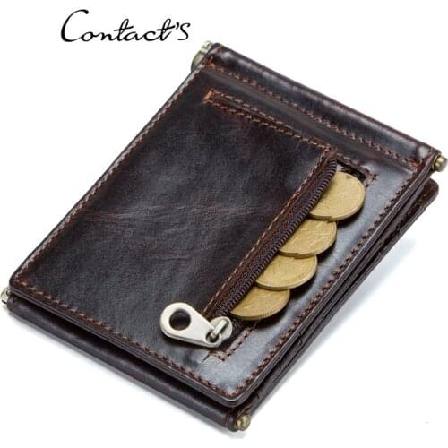 Leather Card Holder Card Holder RFID Retro Crazy Horse Cowhide Card Holder Coin Purse