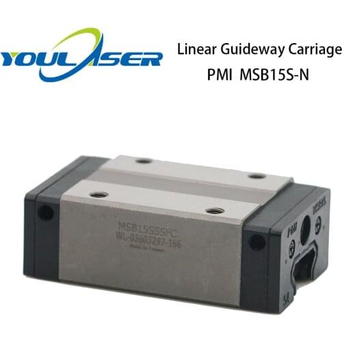 Taiwan PMI Linear Guideway Carriage Block MSB15S-N for CO2 Laser Engraving Cutting Machine