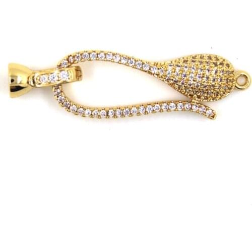 Copper Connection Gold Plated Clasps Accessories DIY Jewelry Making Findings For Handmade Woman Pearl Necklace Bracelet Gifts