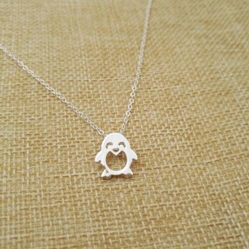 Fashion trendy cute lovely tiny penguin pendant Choker Necklace for women girlfriend fashion pretty charm jewelry