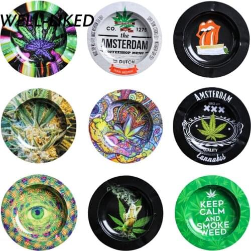 New 1pcs Metal Cigarette Ashtray Home Creative Personality Bar Cigar Ashtray Portable Mens Gadgets Smoking Accessories