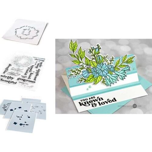 New 2021 Wreath Letters Metal Cutting Dies and Silicone Stamps Stencil DIY Scrapbooking Paper Handmade Album Stamp Die Sheets