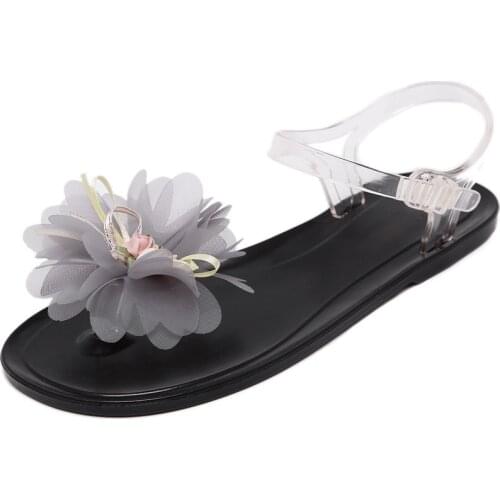 Simple and fashionable womens shoes new fashion women flat sandalias mujer 2018 Beach sandals for leisure Crystal for girls