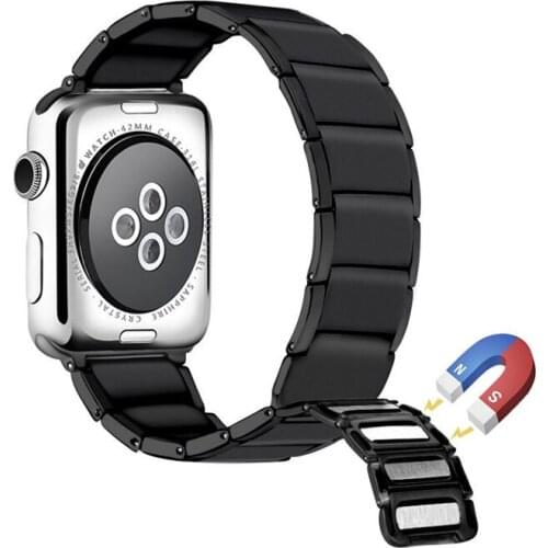 Magnet Strap for Apple watch band 44mm 40mm 42mm 38mm Magnet buckle stainless steel bracelet correa iwatch watchband 4 5 6 SE