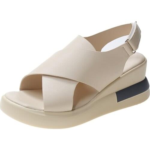 Sandals Womens Sandals 2021 Women Shoe Summer Women Sandals Flip Flops Sandal Hiht Heels Comfortable Shoes Slippers Velcro Anti