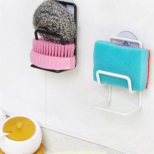 Kitchen Sink Rack Multi-purpose sponge of double deck iron art sundry receive buy content wearing contracted belt suction cup