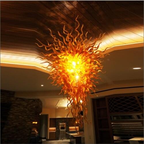 Wholesale Wedding Design Hand Blown Glass Chandelier Tiffany Style 100% Mouth Blown Glass With 110v-240v LED Bulbs